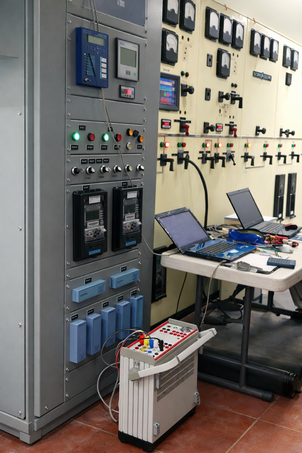 ponovo pw 시리즈 보호계전기 시험기 현장 시험 구성