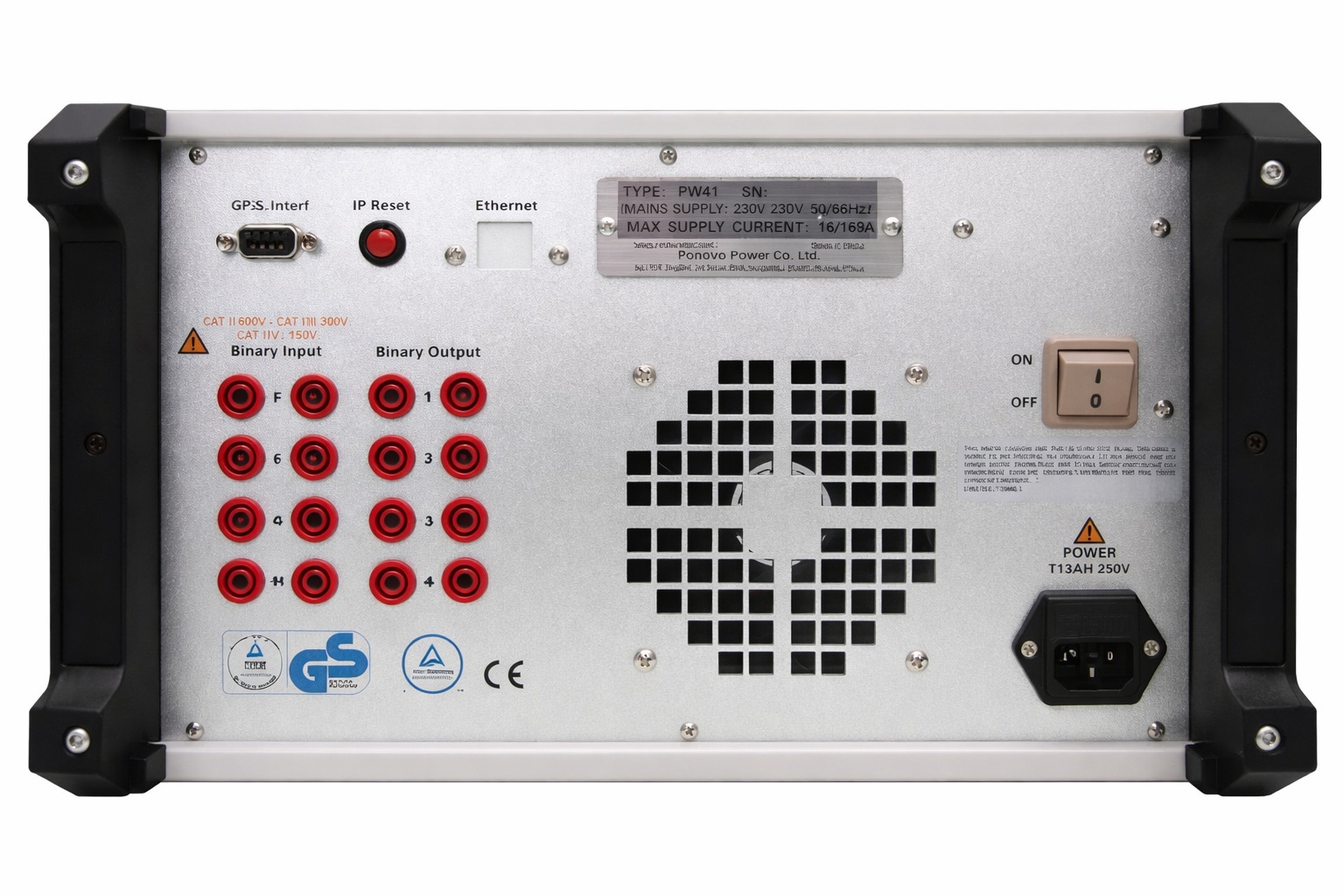 ponovo pw41i 보호계전기 시험 장비 후면