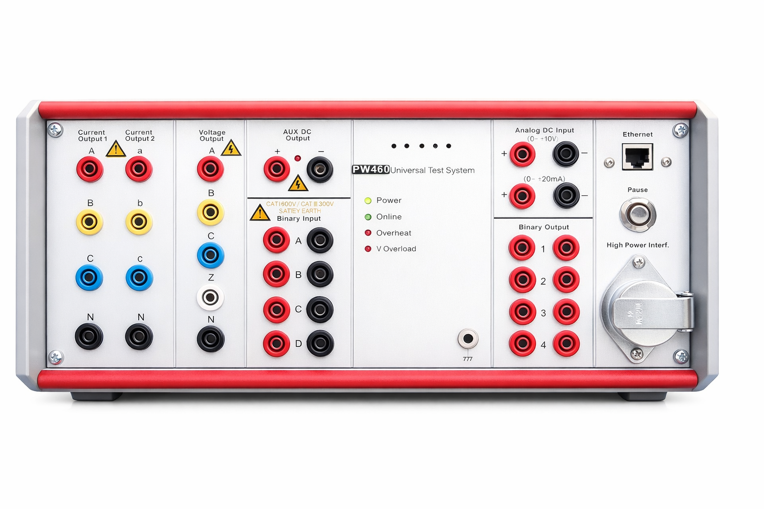 ponovo pw460 보호계전기 시험기 전면 패널