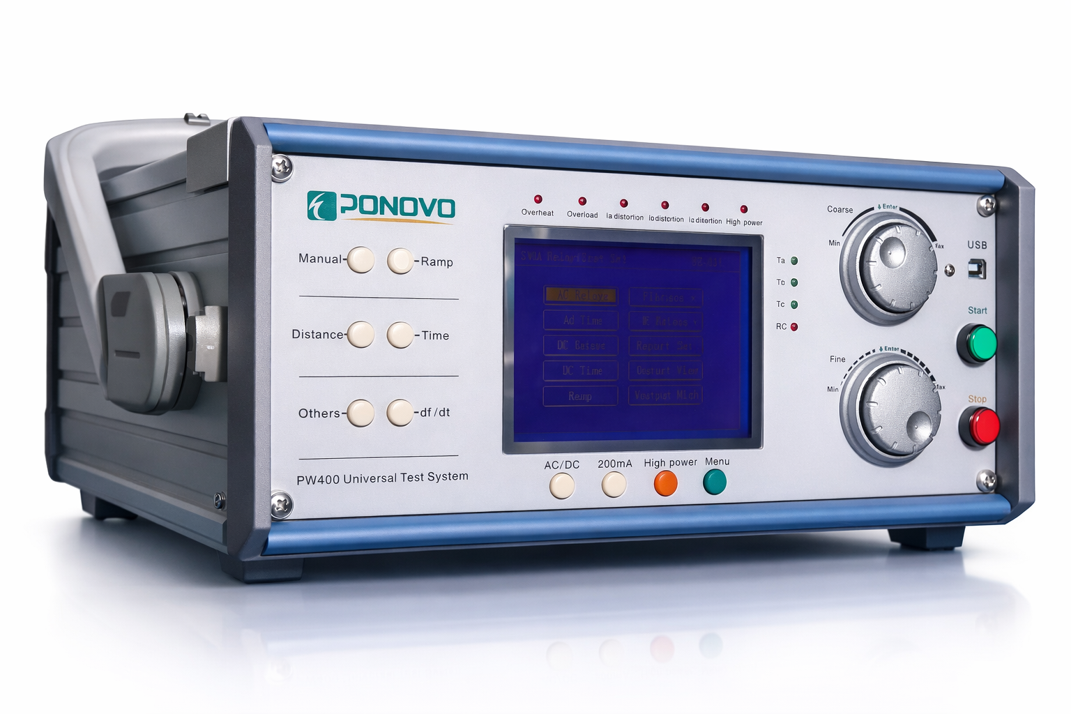 ponovo s40a 보호 계전기 시험 장비 우측면